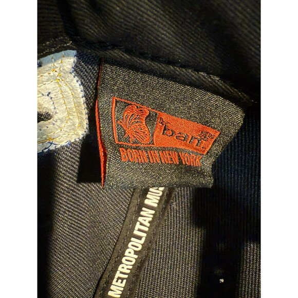 Brand About Nothing BAN Atlanta Snap Back Flat Bill Cap Hat Adjustable Navy Red - Picture 6 of 7